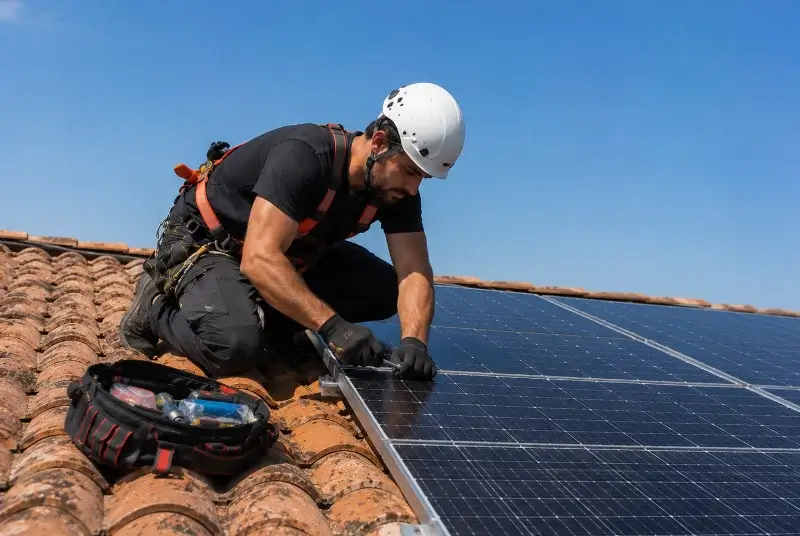 Maintenance et monitoring de panneaux solaires à Bédoin